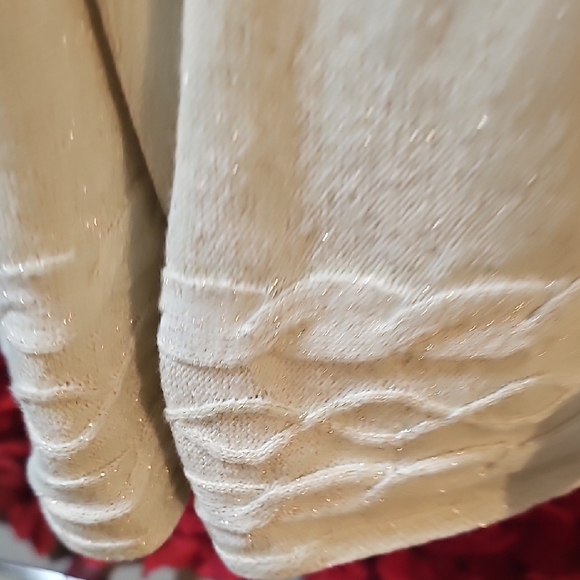 Catherine Malandrino NWT Cream Cable Knit Dress with Bow Accents Size 5/6 - Picture 7 of 10